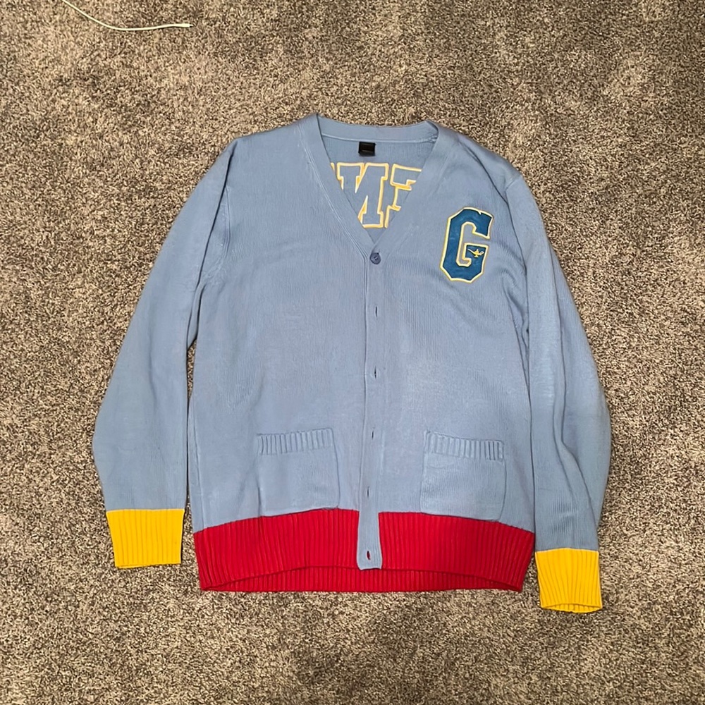 Disney genie letterman cardigan